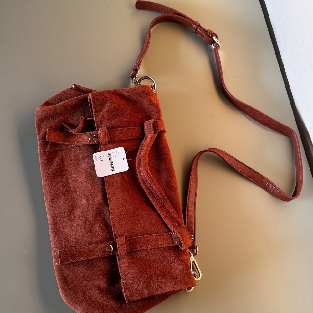 Free People Brown Suede Women's Satchel Bag
